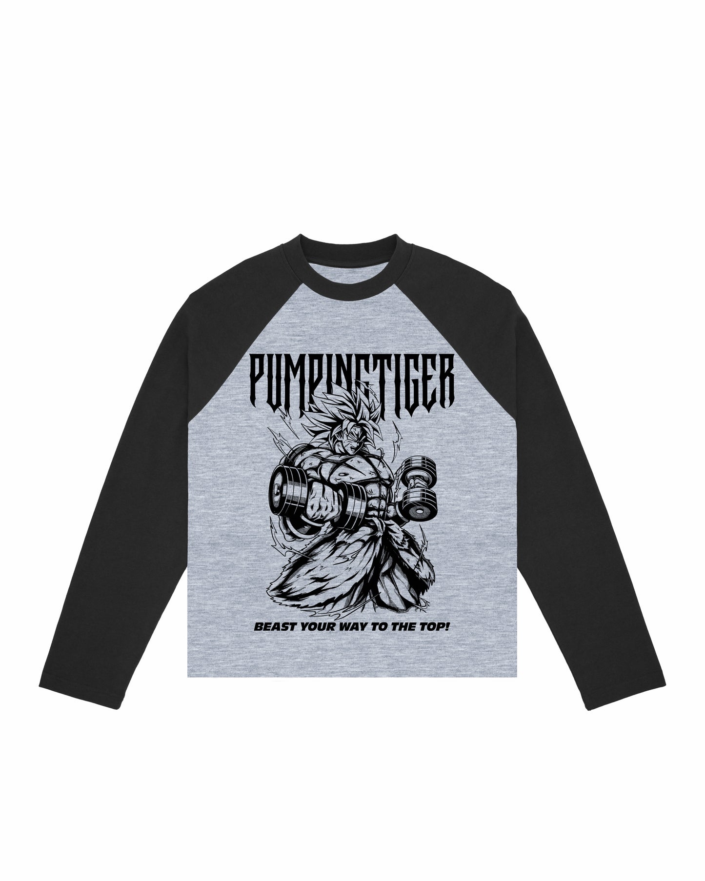 PUMPINGTIGER X DRAGON BALL Z BROLY Raglan T-shirt