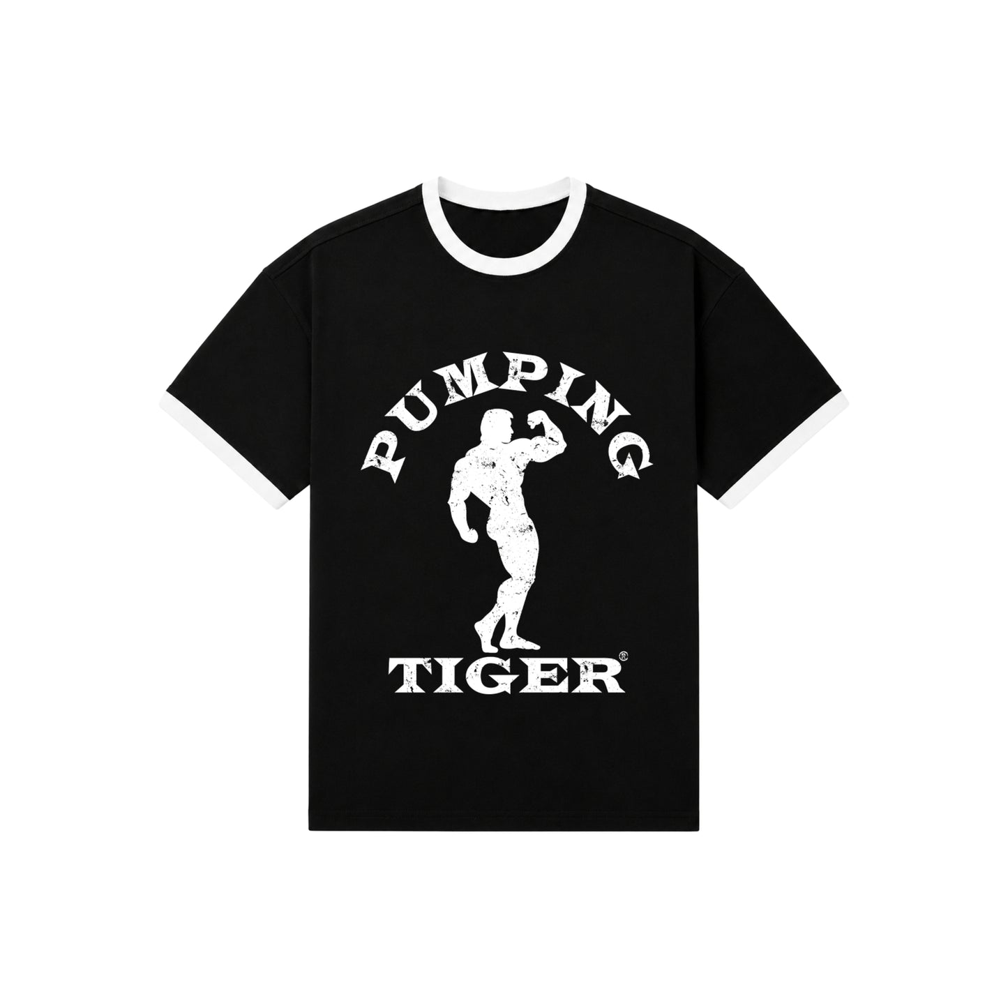 Classic Bodybuilding Black Ringer T-Shirt
