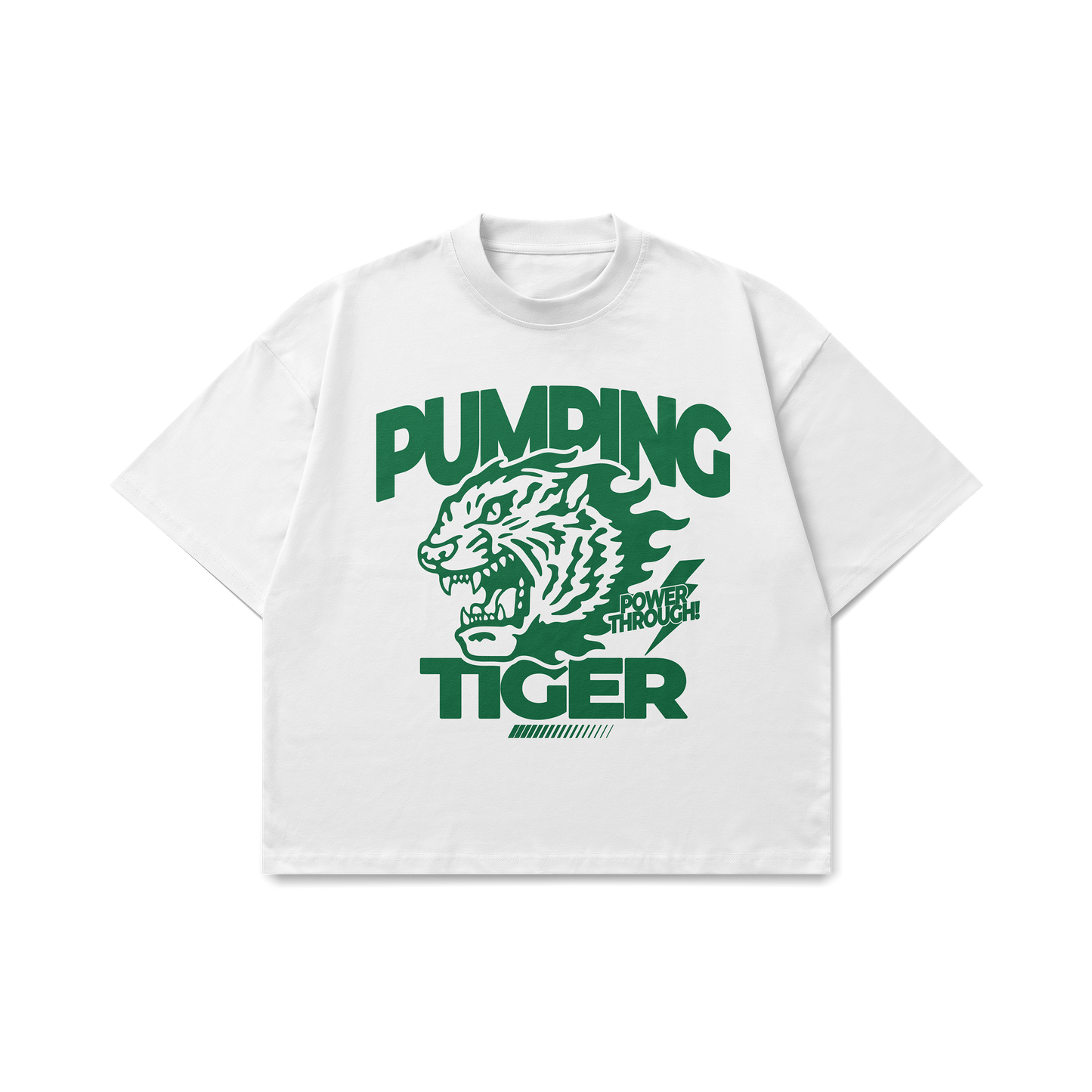 Power Through White Oversized T-Shirt