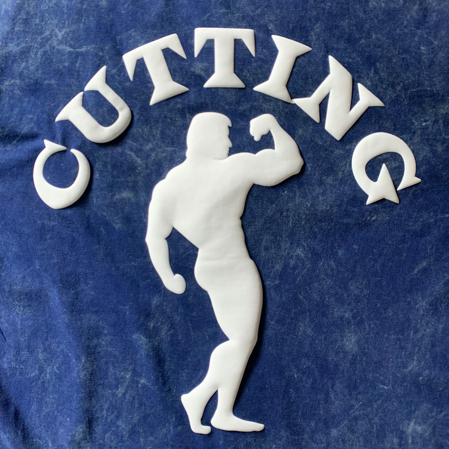 CUTTING Acid Wash Oversized T-shirt (Puff Print)