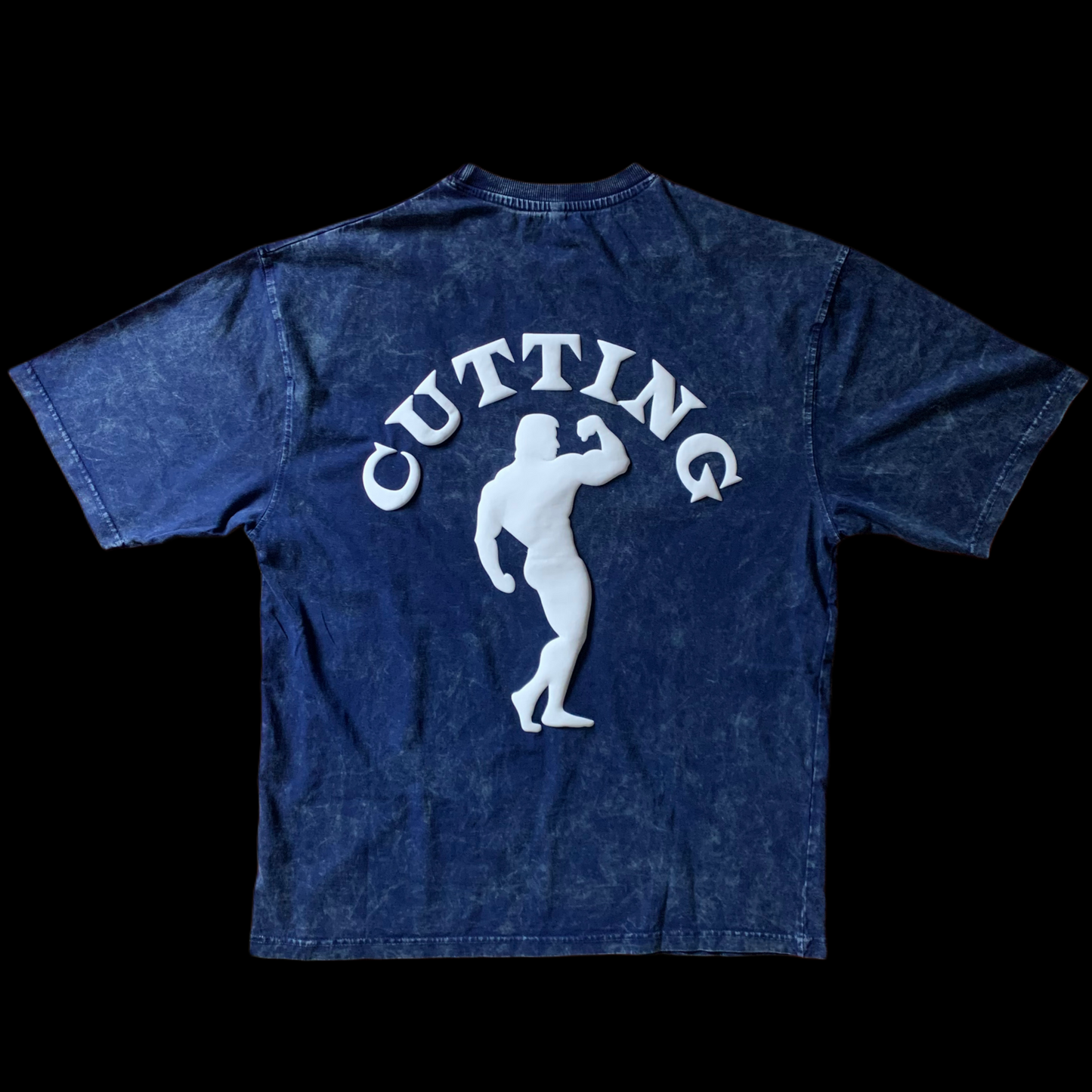 CUTTING Acid Wash Oversized T-shirt (Puff Print)