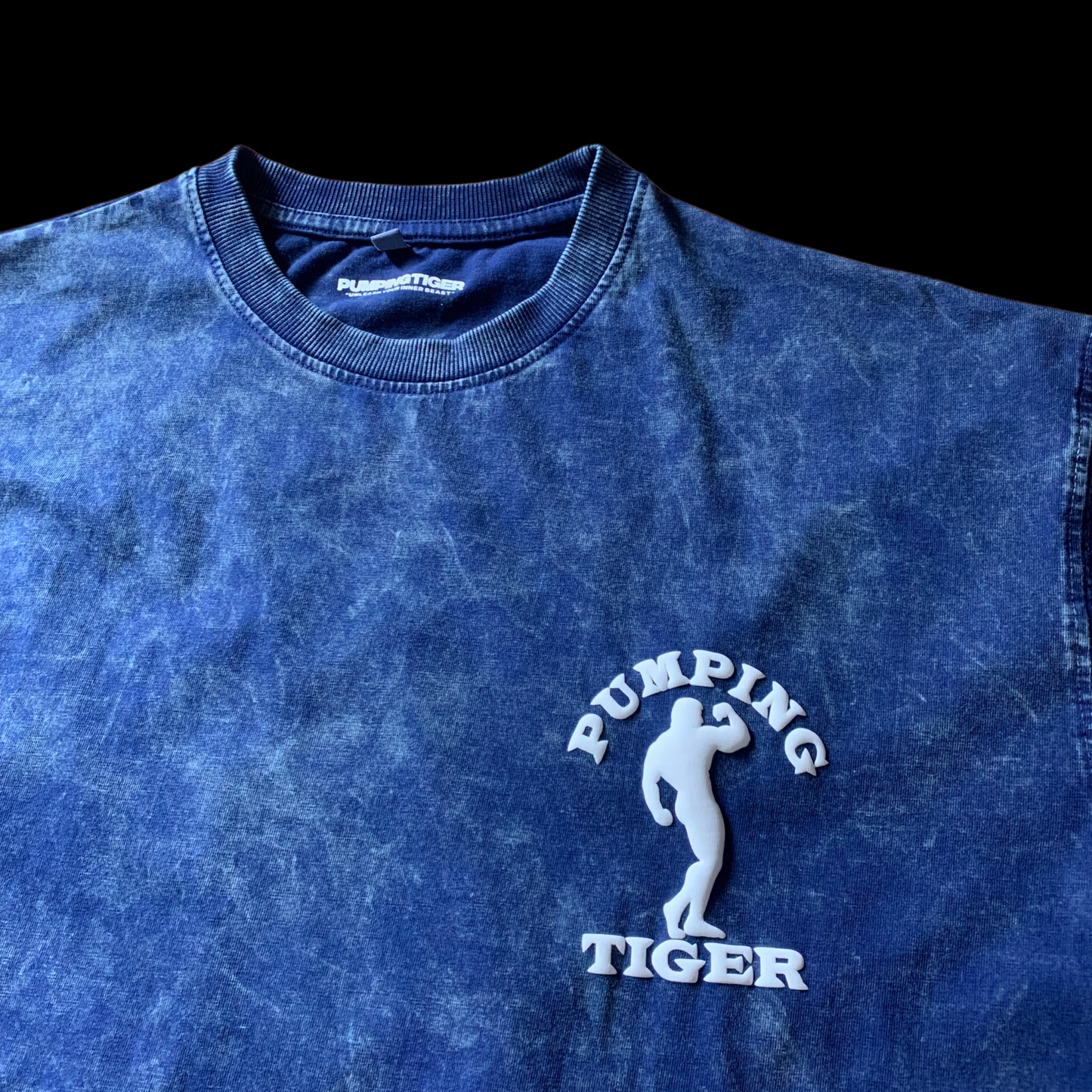 CUTTING Acid Wash Oversized T-shirt (Puff Print)