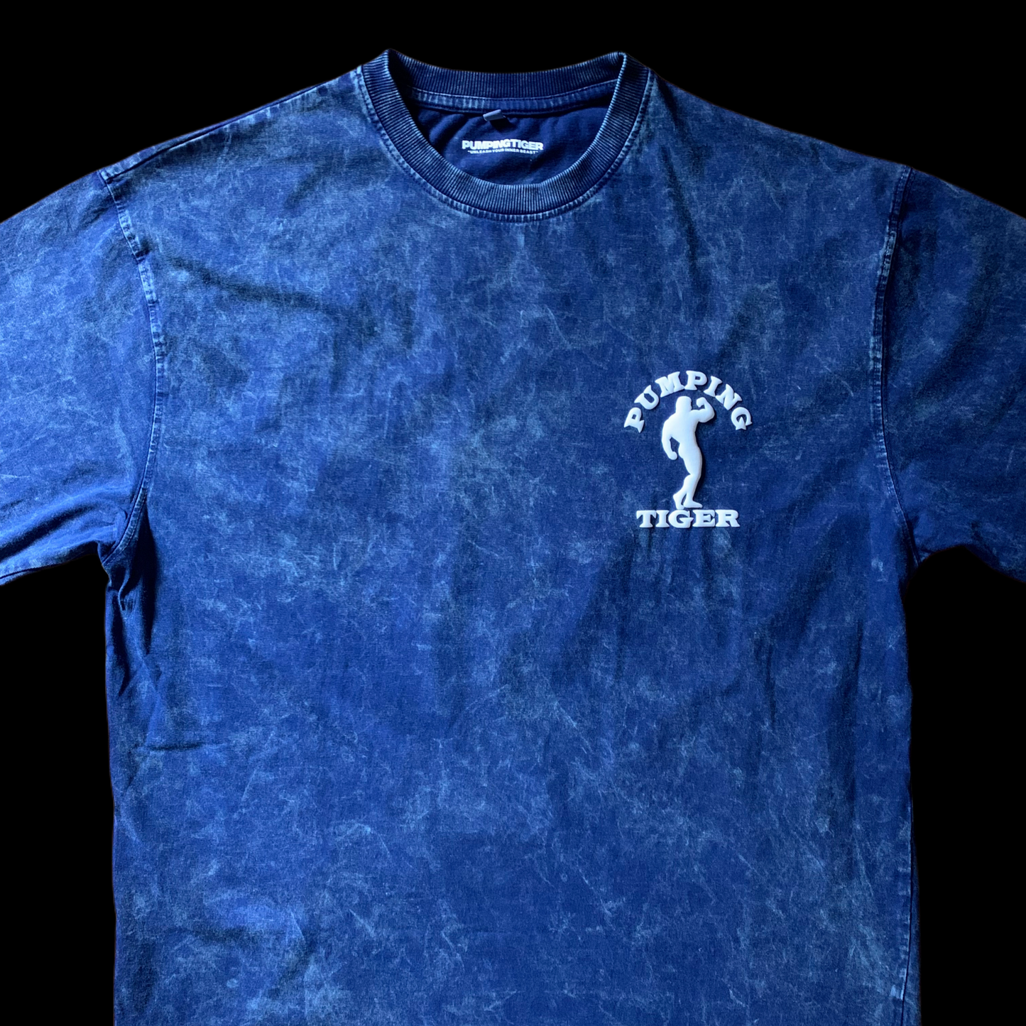 CUTTING Acid Wash Oversized T-shirt (Puff Print)