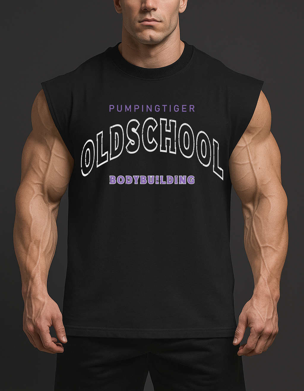 Oldschool Black Oversized Sleeveless Pumpcover
