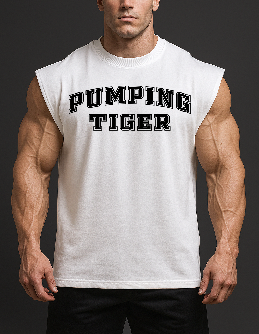 Varsity White Oversized Sleeveless Pumpcover