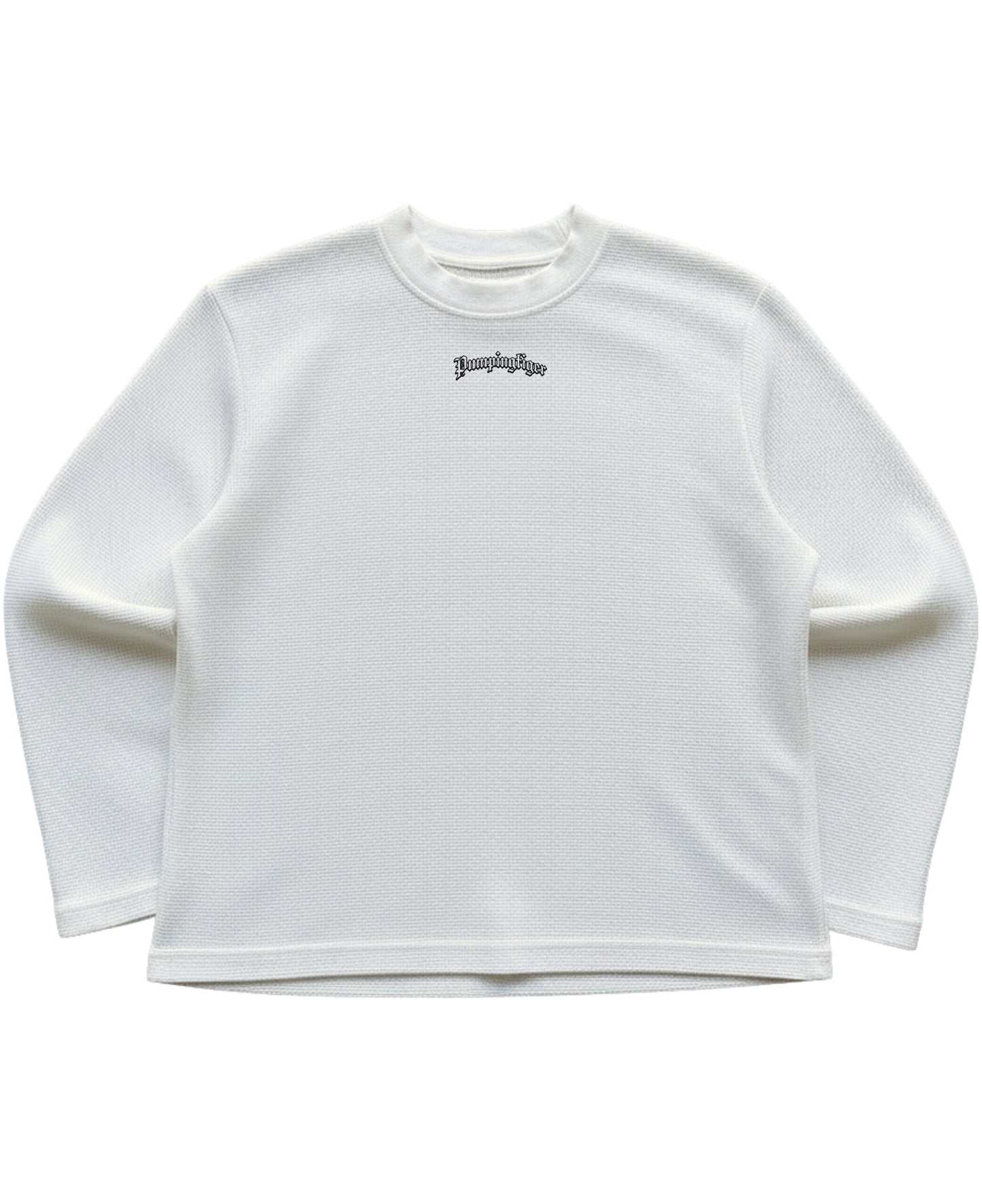Off-white waffle knit oversized full-sleeve Front Design