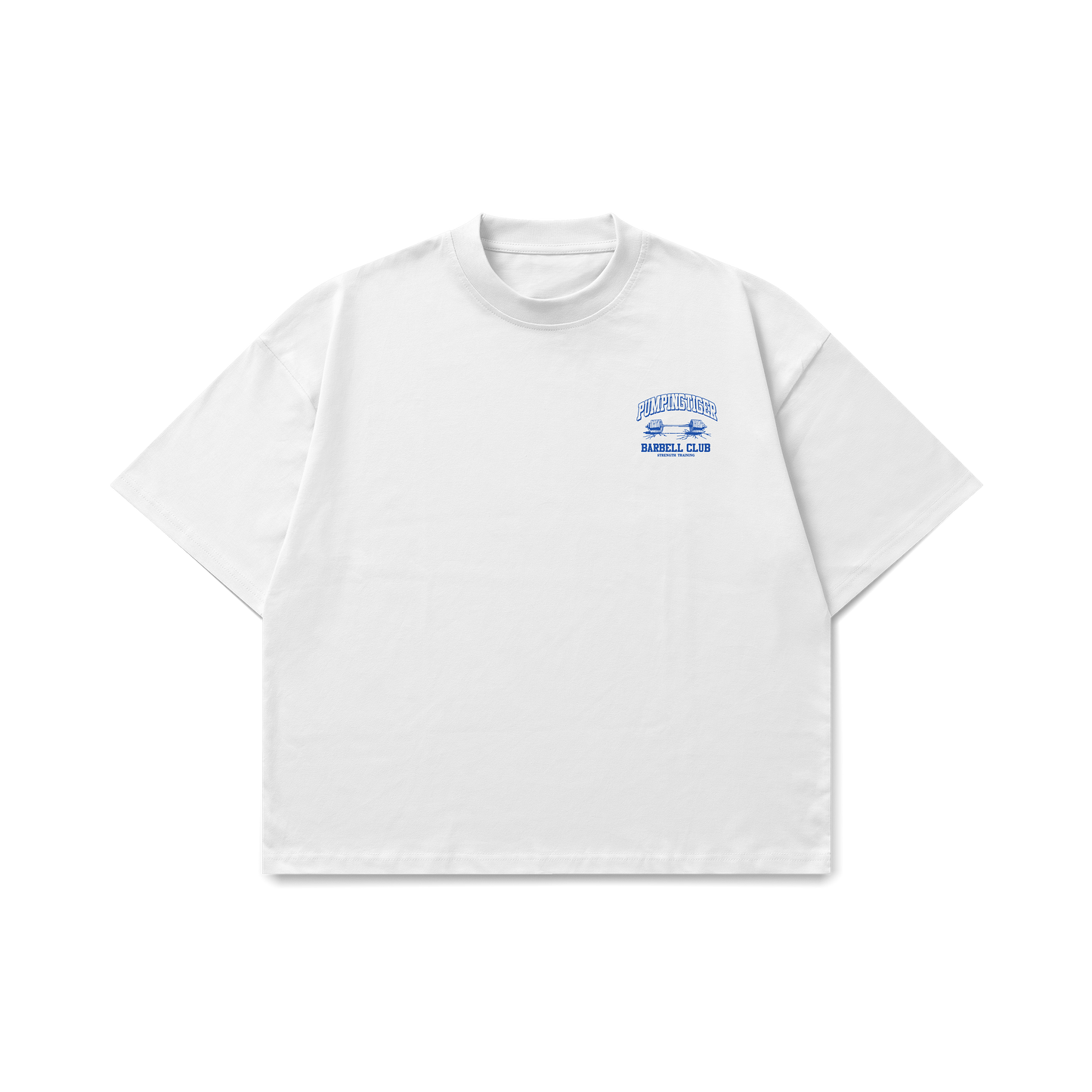 Barbell Club Graphic White Oversized T-Shirt