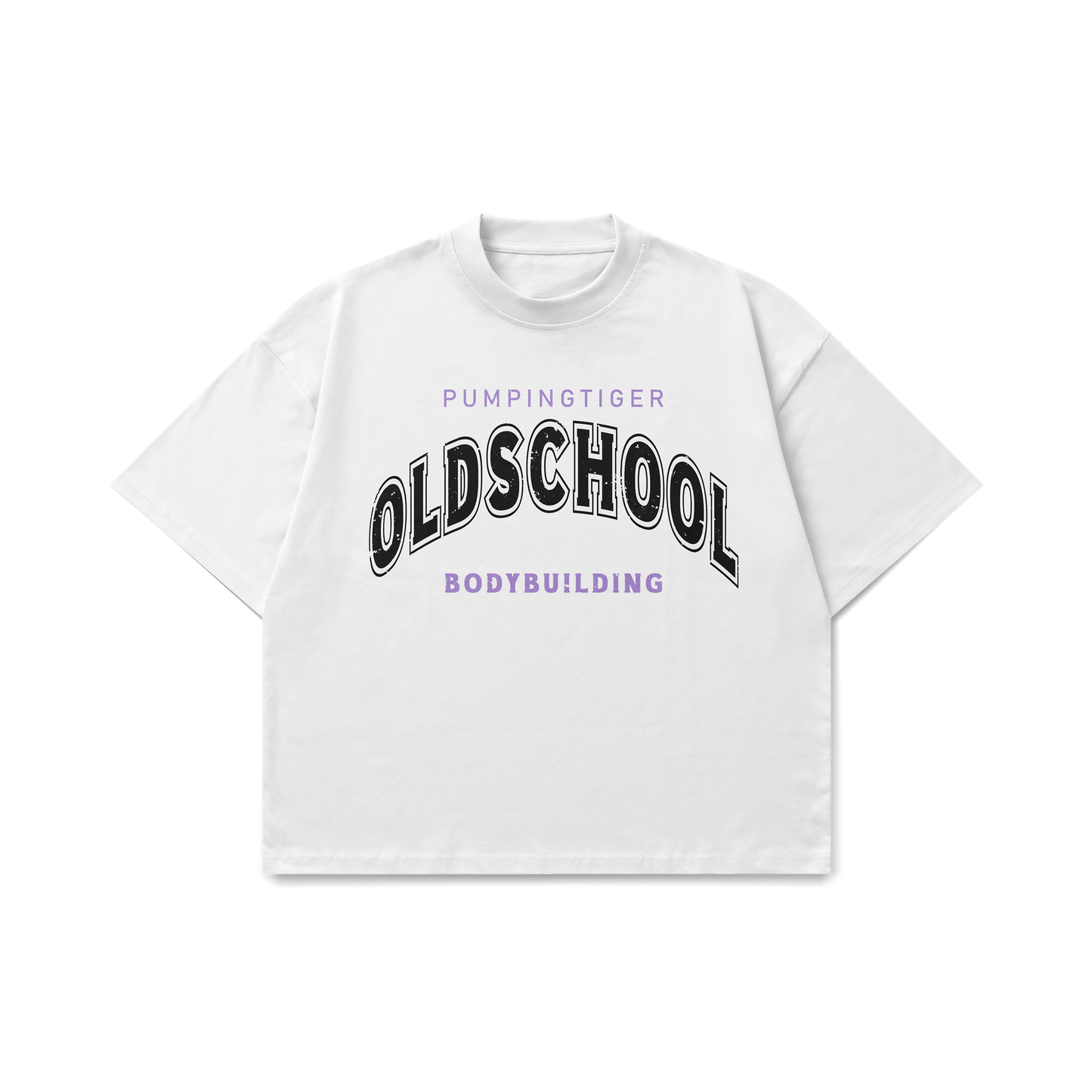 Oldschool Bodybuilding White Oversized T-shirt