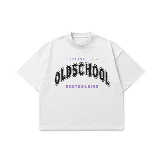 Oldschool Bodybuilding White Oversized T-shirt
