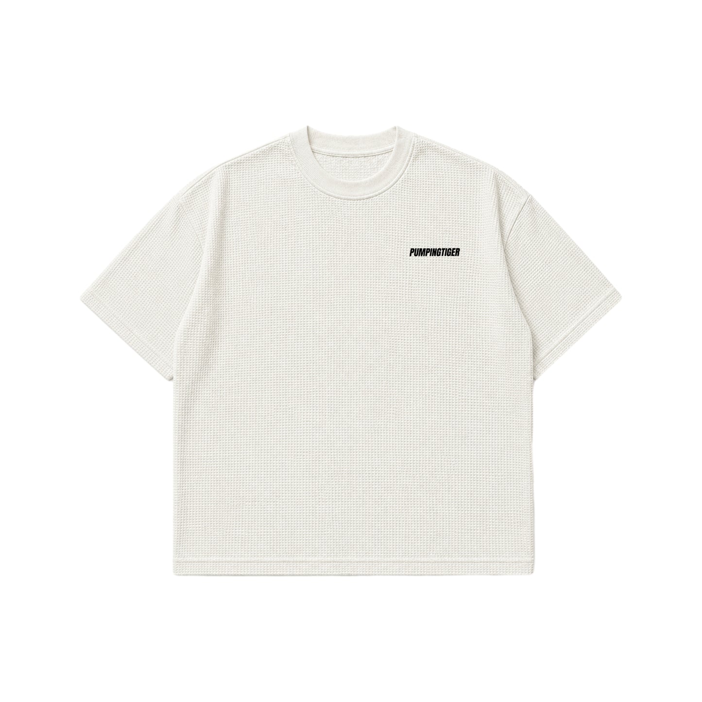 Off White Boxy Fit Waffle T-Shirt