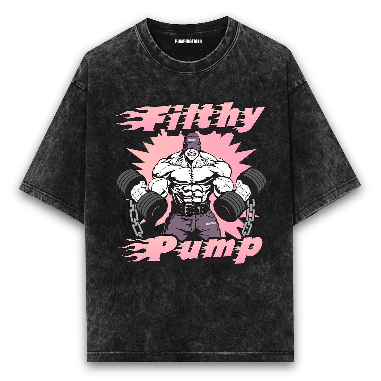 Filthy Pump Acid Wash Oversized T-shirt