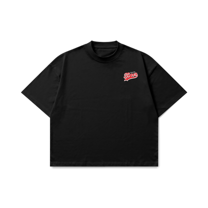 Hustle For That Muscle Black Oversized T-shirt