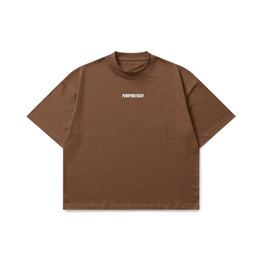 Pumpingtiger Minimal Brown Oversized T-Shirt