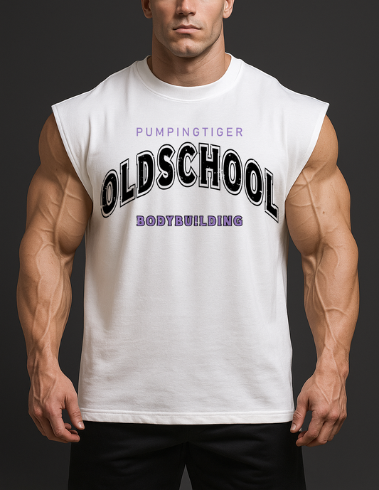 Oldschool White Oversized Sleeveless Pumpcover