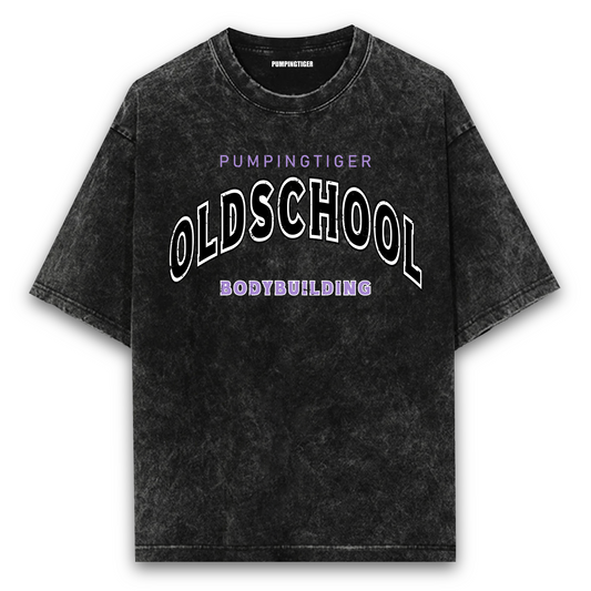 Oldschool Bodybuilding Acid Wash Oversized T-shirt