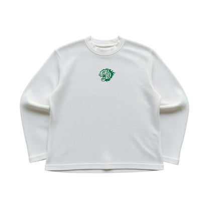 Power Through Waffle Oversized Full Sleeve