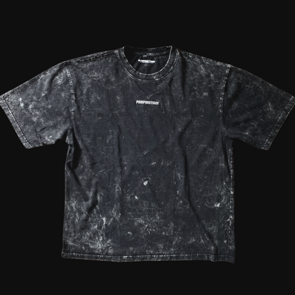 PUMPED Acid Wash Oversized T-shirt (Puff Print)