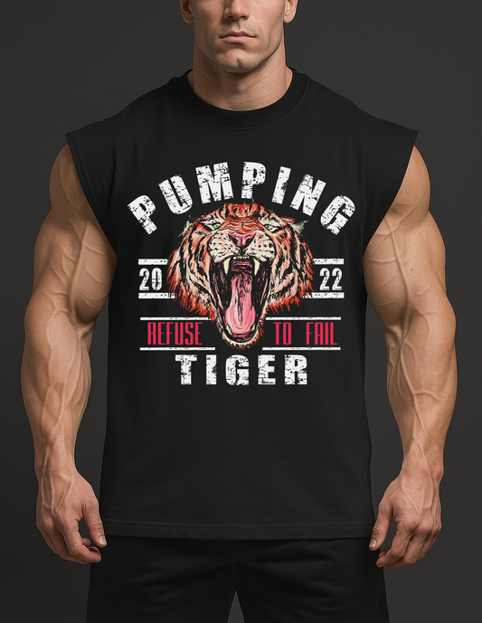 Refuse To Fail Black Oversized Sleeveless Pumpcover