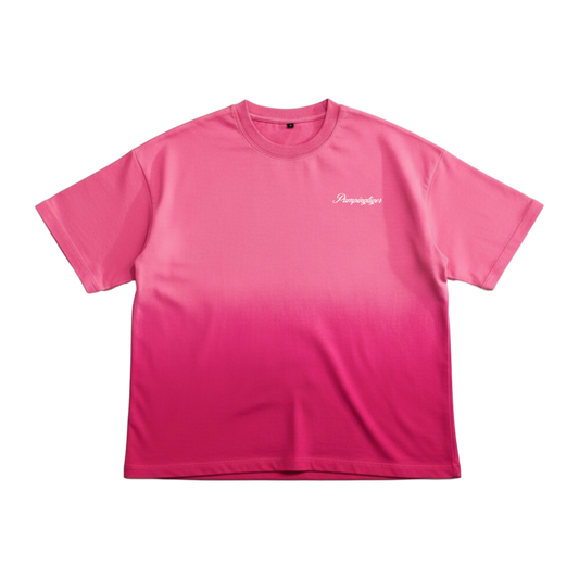 Pink Sunfade Ombre Washed Oversized T-Shirt