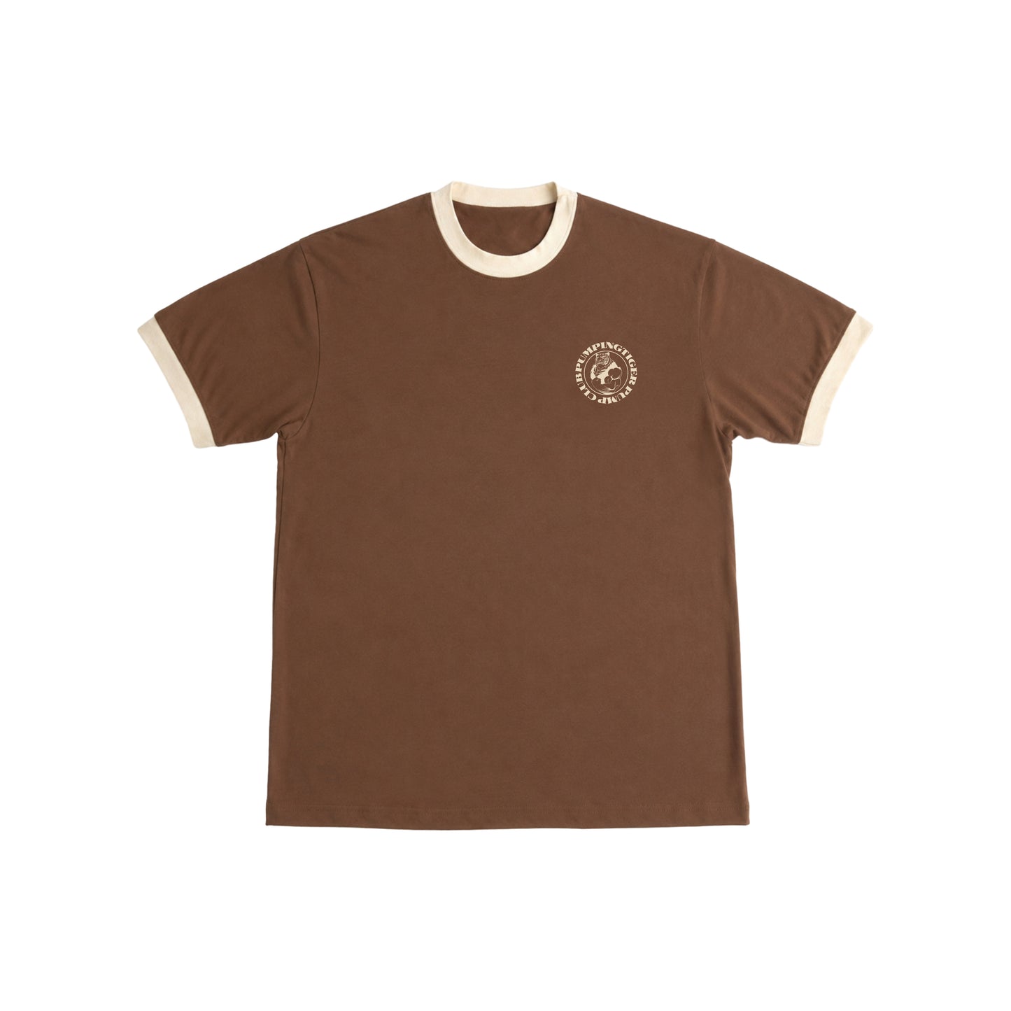 Tigers Pump Club Ringer T-Shirt - Mousse & Cream