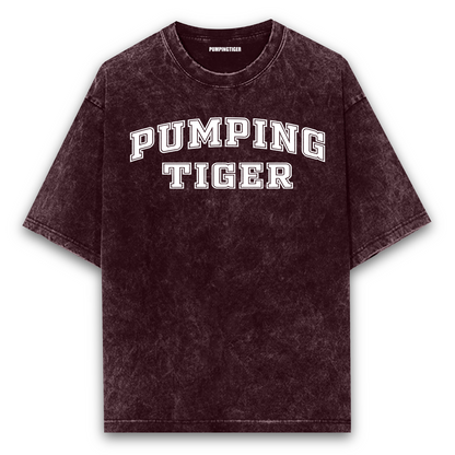 Pumpingtiger Varsity Acid Wash Oversized T-shirt