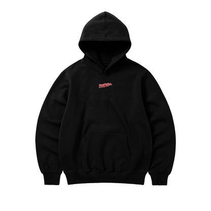 PUMPINGTIGER Go Heavy Or Go Home Black Oversized Gym Hoodie Front with Minimal Chest Logo