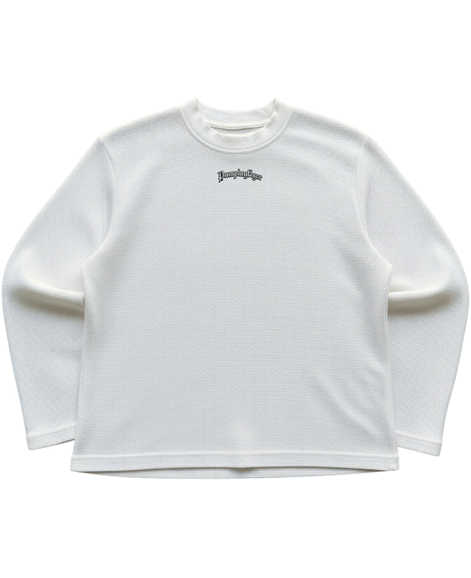 Off-white waffle knit oversized full-sleeve Front Design