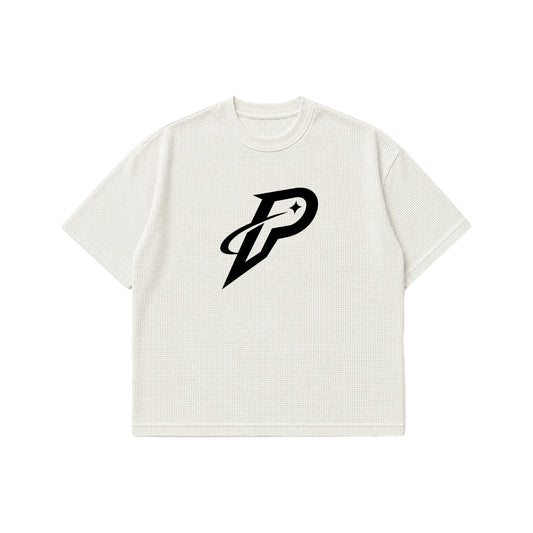 Off White Boxy Fit Waffle T-Shirt – Rise