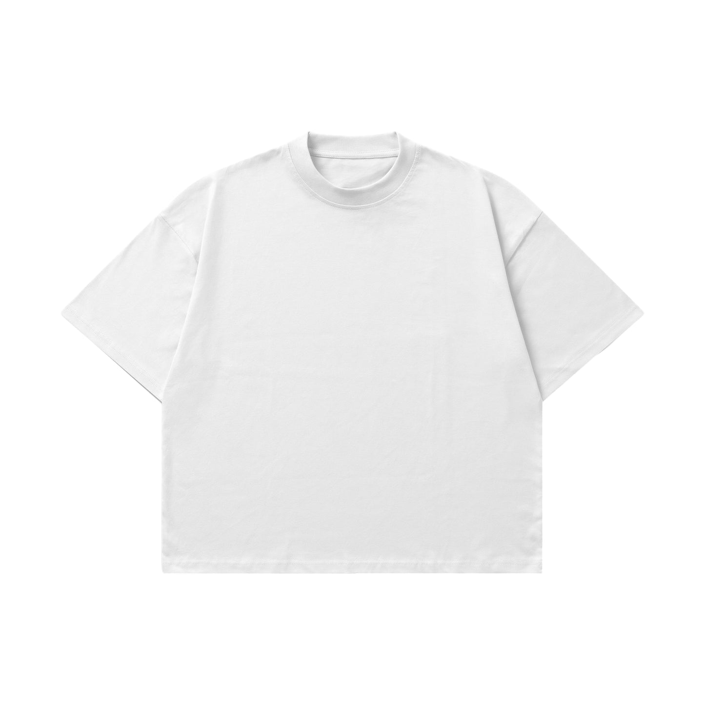 PUMPINGTIGER Athletics Back Print White Oversized T-Shirt front view in 240 GSM French Terry cotton with an oversized fit.