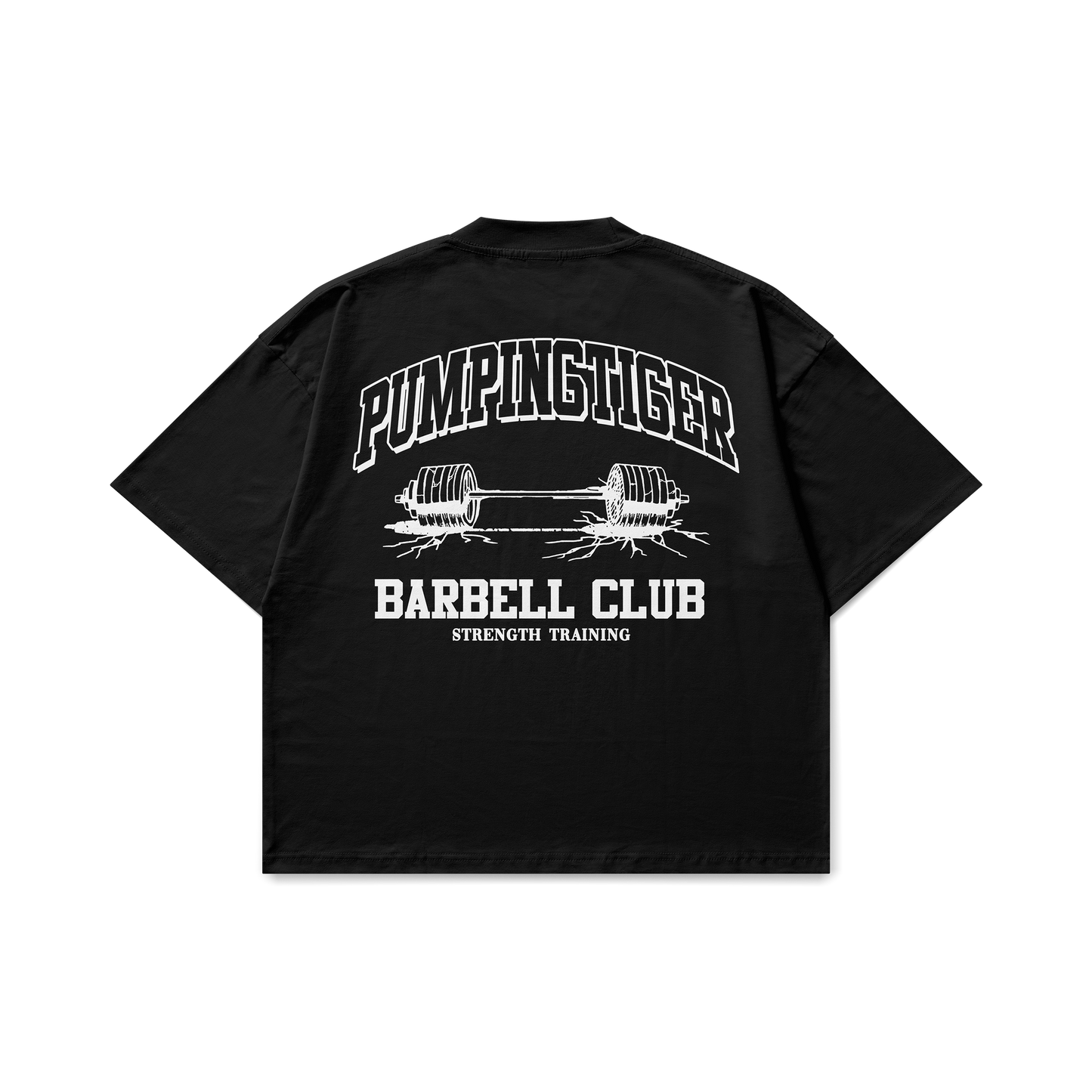 Barbell Club Graphic Black Oversized T-Shirt