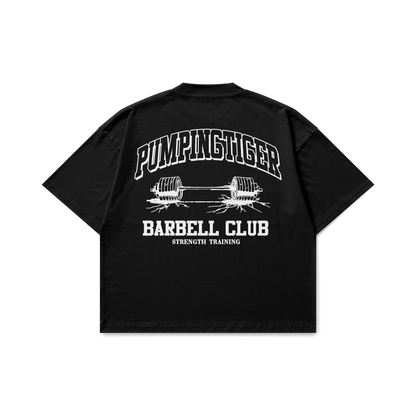Barbell Club Graphic Black Oversized T-Shirt