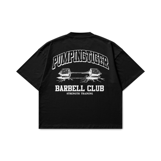 Barbell Club Graphic Black Oversized T-Shirt