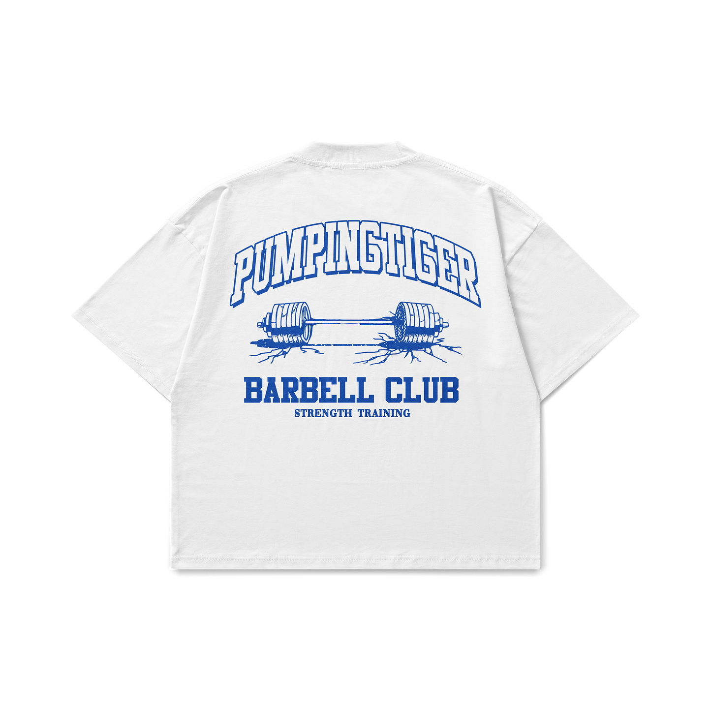 Barbell Club Graphic White Oversized T-Shirt