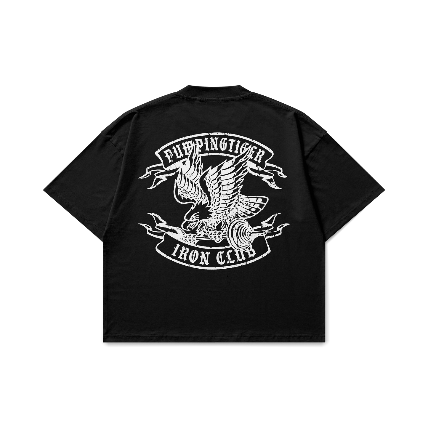 Iron Club Graphic Black Oversized T-Shirt