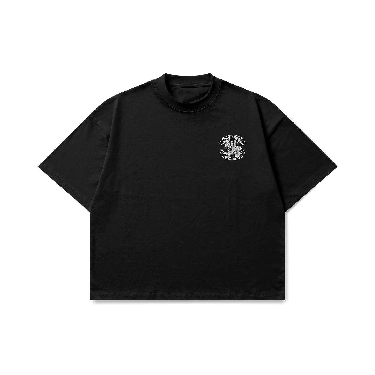 Iron Club Graphic Black Oversized T-Shirt