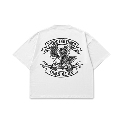 Iron Club Graphic White Oversized T-Shirt