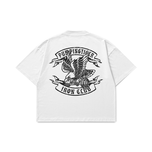 Iron Club Graphic White Oversized T-Shirt