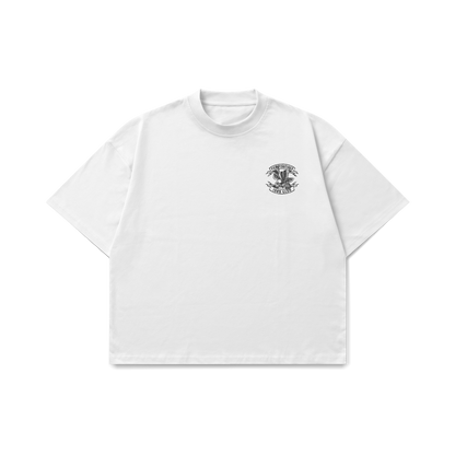 Iron Club Graphic White Oversized T-Shirt